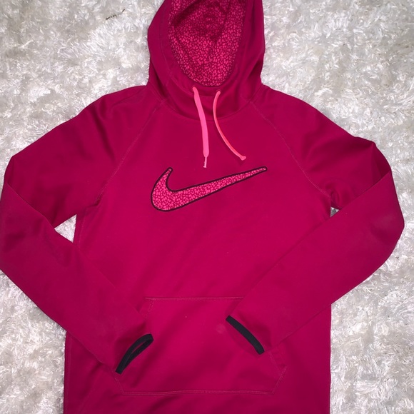 🚫SOLD🚫Women’s Like new Nike Therma-fit pink athletic hooded pullover size Small - Picture 2 of 5